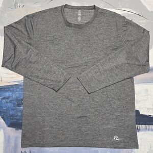 Rhoback Tailwind Performance Long Sleeve Shirt Mens XXL Gray Golf Travel Stretch